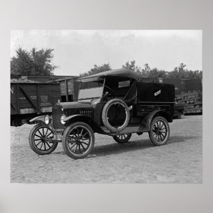 Póster Caminhão Modelo T, 1925. Foto Antiga
