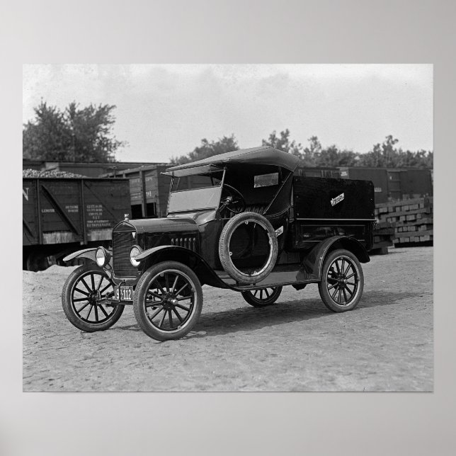 Póster Caminhão Modelo T, 1925. Foto Antiga (Frente)