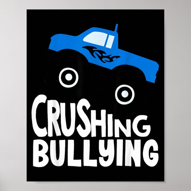 Poster Caminhão Monstro Anti Bullying Infantil Esmagando  (Frente)