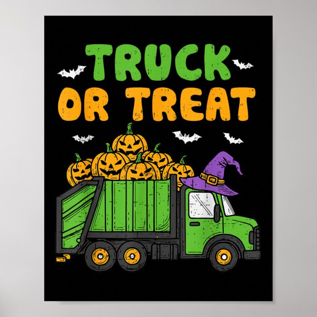 Poster Caminhão Ou Trate O Trapaceiro Engraçado De Pumpki (Frente)