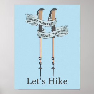 Poster caminhar é o melhor remédio Hipócrates caminhada p