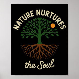 Poster Caminhar é terapia engraçado trilha da natureza ao