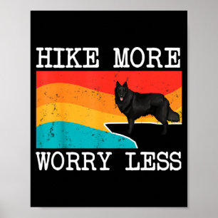 Poster Caminhar mais se preocupar menos gráfico de cão pa