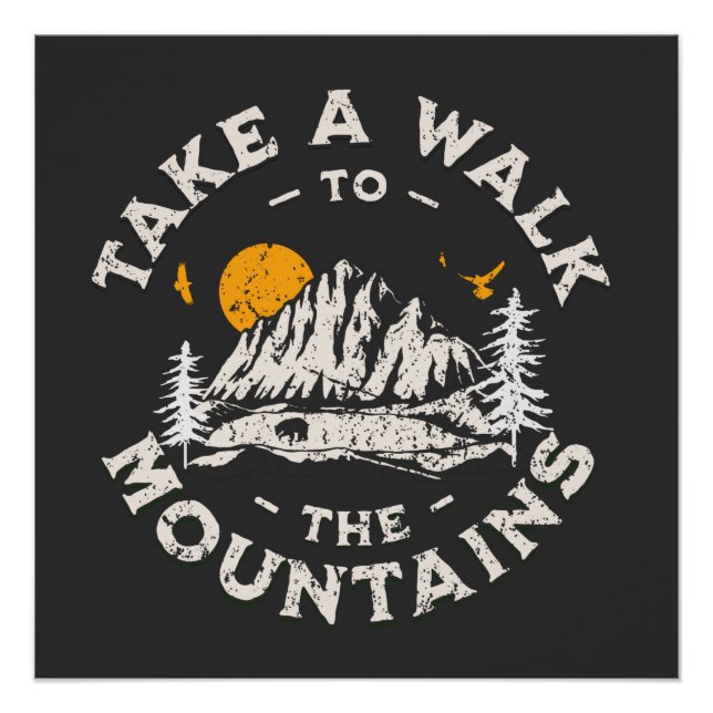 Póster Caminhe Até As Montanhas Do Exterior (Frente)