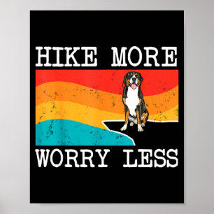 Poster Caminhe mais, preocupe menos, cão de montanha suíç