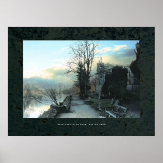 Poster Caminho ao lado do rio Avon em Stratford.