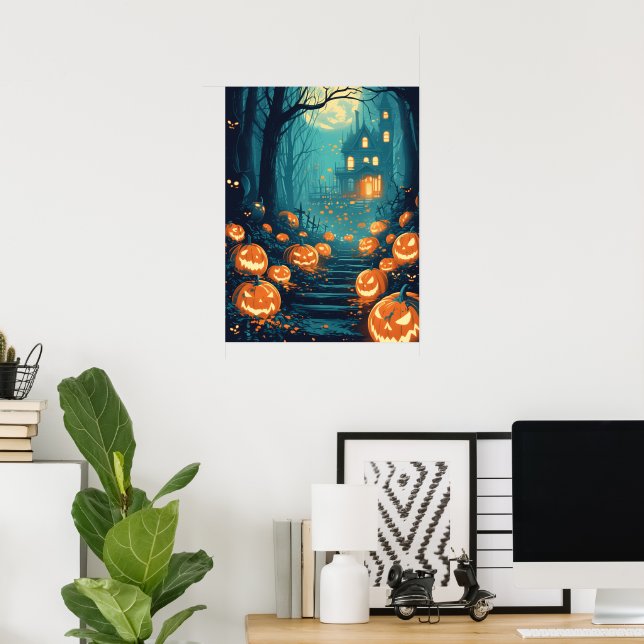 Poster Caminho da Casa Assombrada ao Luar (Escritório em casa)