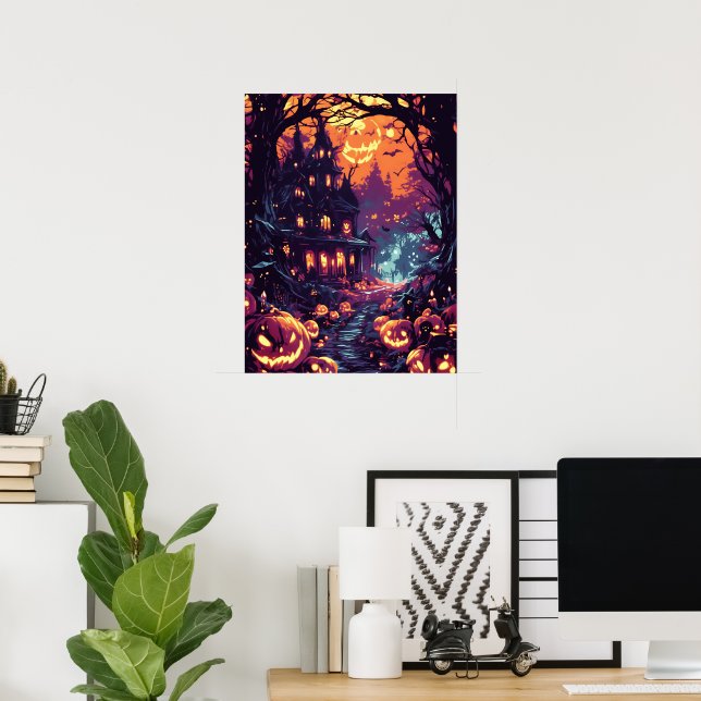 Poster Caminho da Casa Assombrada ao Luar (Escritório em casa)