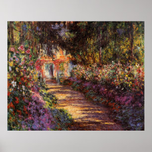 Póster Caminho da extra grande no jardim de Monet