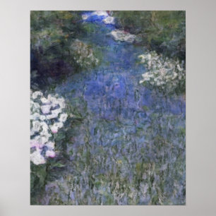 Póster Caminho da Floresta Azul Impressionista Oiltinta