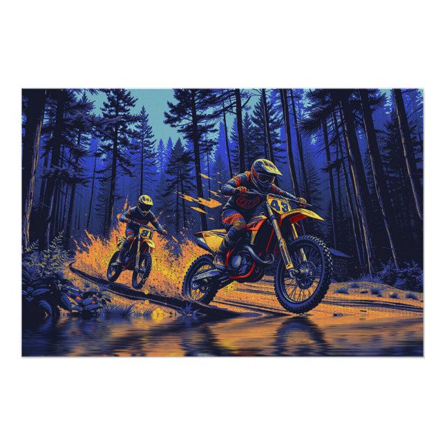 Póster Caminho da Floresta - Motocross Racers (Frente)