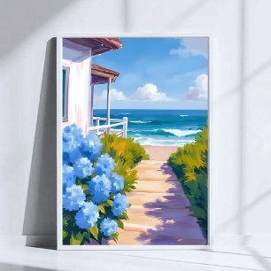 Poster Caminho da Praia de Cape Cod   Pintura Costeira de