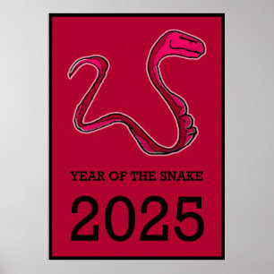 Poster Caminho da Serpente: Arte de Ano Novo Lunar entra 