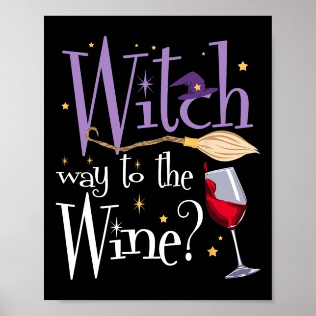 Poster Caminho De Bruxa Para O Bebendo De Vinho De Hallow (Frente)