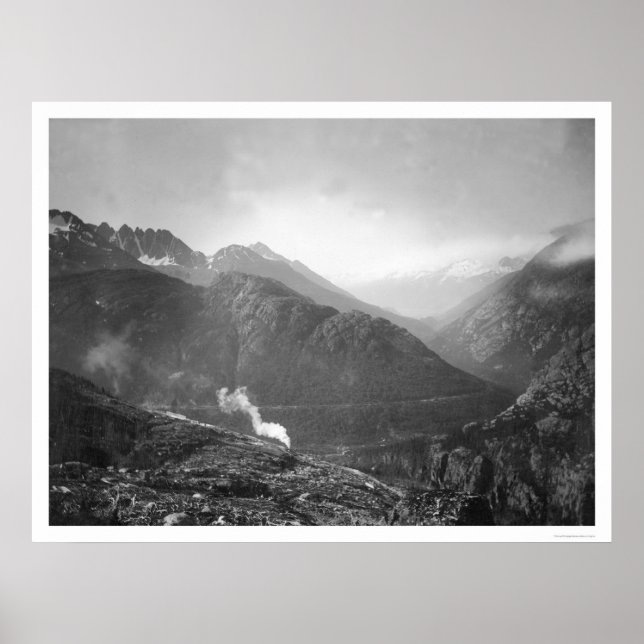 Poster Caminho de Ferro Branco Alaska 1910 (Frente)