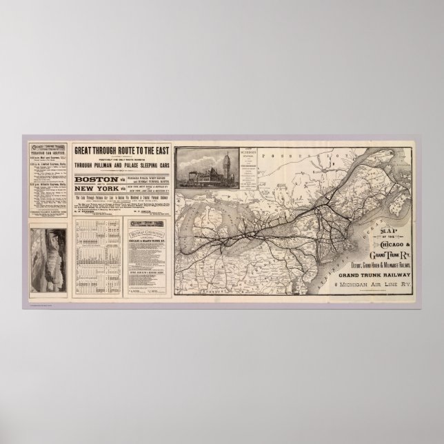 Póster Caminho de ferro de Chicago e Grand Trunk (Frente)