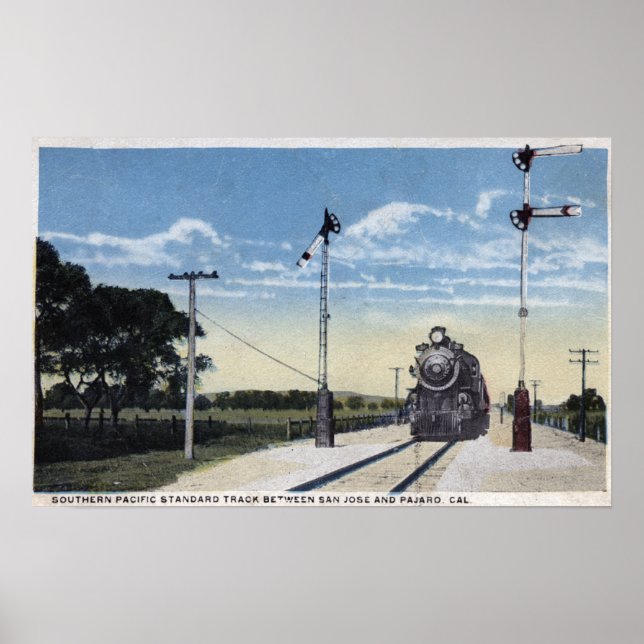 Poster Caminho de ferro do Pacífico Sul a Pajaro (Frente)