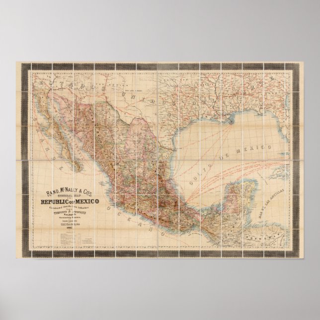 Poster Caminho de ferro Mexicano (Frente)