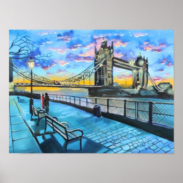 Póster Caminho de Londres Thames (Frente)