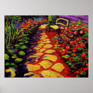 Póster Caminho de pedra do jardim