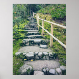Poster Caminho de Pedra na Floresta Luxuriante