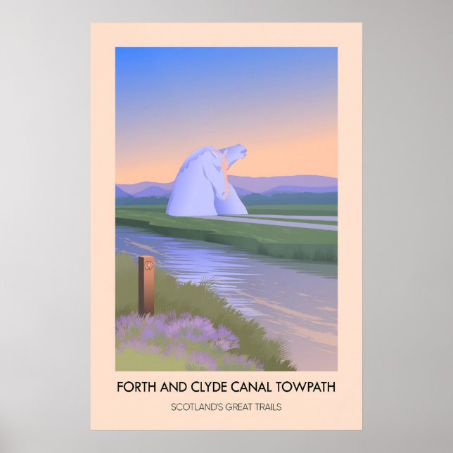 Poster Caminho de Sirga do Canal de Forth e Clyde Grande  (Frente)