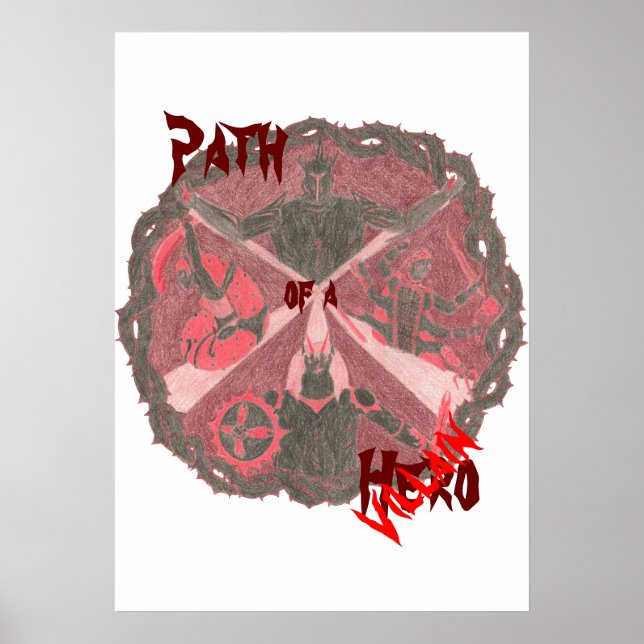 Poster "Caminho de um Herói" Villains Emblem (com título) (Frente)