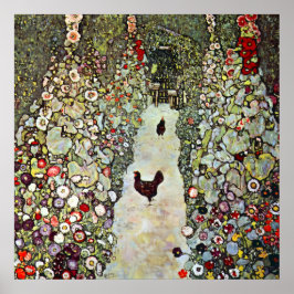 Poster Caminho do Jardim com Galinhas, Gustav Klimt, Art