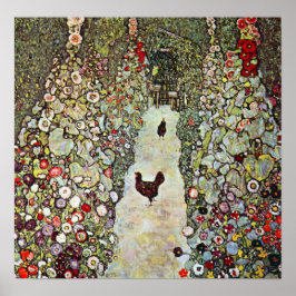Poster Caminho do Jardim com Galinhas, Gustav Klimt, Art 