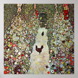 Poster Caminho do Jardim com Galinhas, Gustav Klimt, Art 