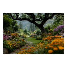 Caminho do Jardim sob o Majestoso Dossel Florido