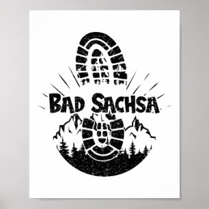 Poster Caminho Em Bad Sachsa Alemanha Férias Hiker