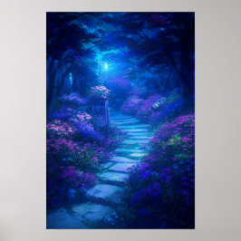 Poster Caminho iluminado no Jardim dos Sonhos
