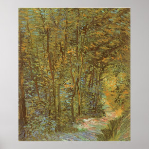 Poster Caminho na floresta por Vincent van Gogh, Vintage 