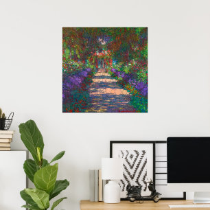 Poster Caminho no Jardim de Monet por Claude Monet