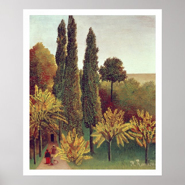 Póster Caminho no Parque Buttes Chaumont, Paris, 1908 (pe (Frente)