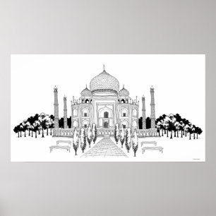 Póster Caminho por Taj Mahal