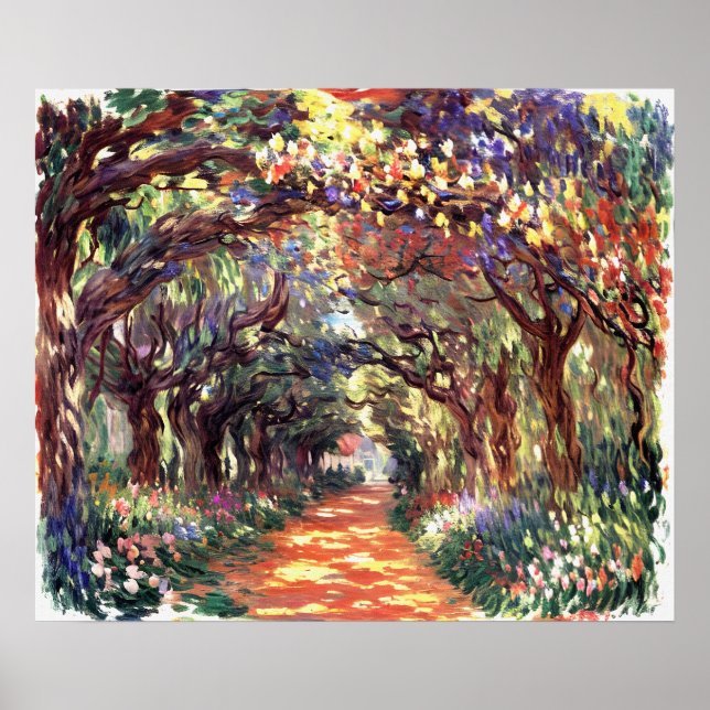 Poster Caminho sob o Rosa Trellises Giverny (Frente)