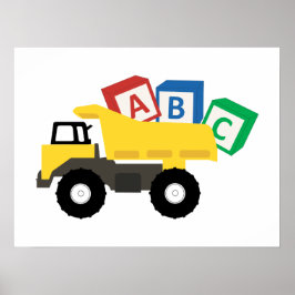 Poster Caminhões de Construção de Caminhões ABC
