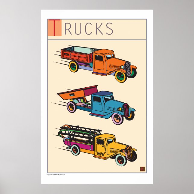 Póster Caminhões-Impressão (Frente)