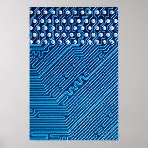 Póster Caminhos em uma placa de computador