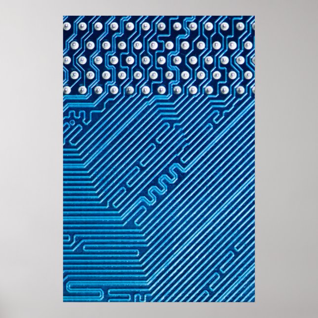 Póster Caminhos em uma placa de computador (Frente)