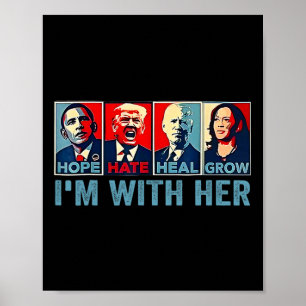 Poster Camisa 2024 Estou com Kamala - Harris Vote Presid