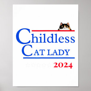 Poster Camisa 2024 Lady Gato Sem Fios 2024 Vote Kamala-ha