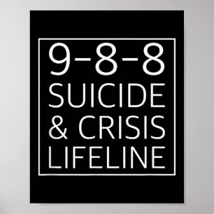 Poster Camisa 988 - Conscientização do Suicídio Linha de