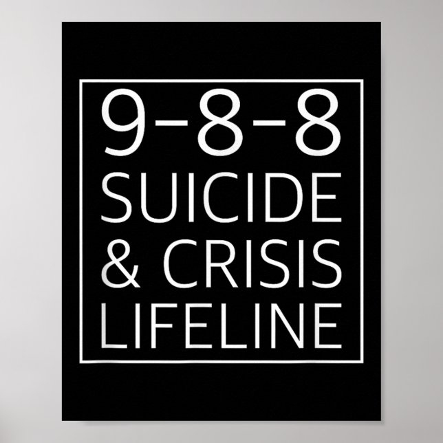 Poster Camisa 988 - Conscientização do Suicídio Linha de  (Frente)