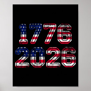 Poster Camisa Águia Bandeira Americana 250º Aniversário 1