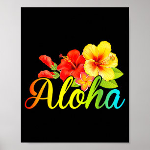 Poster Camisa aloha flor havaiana havaí férias mulheres