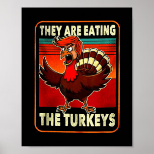 Poster Camisa Americana Engraçada Que Estão Comendo A Tur