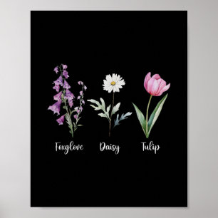 Poster Camisa Anti Trump Floral Sutil Flores Dedaleira Da